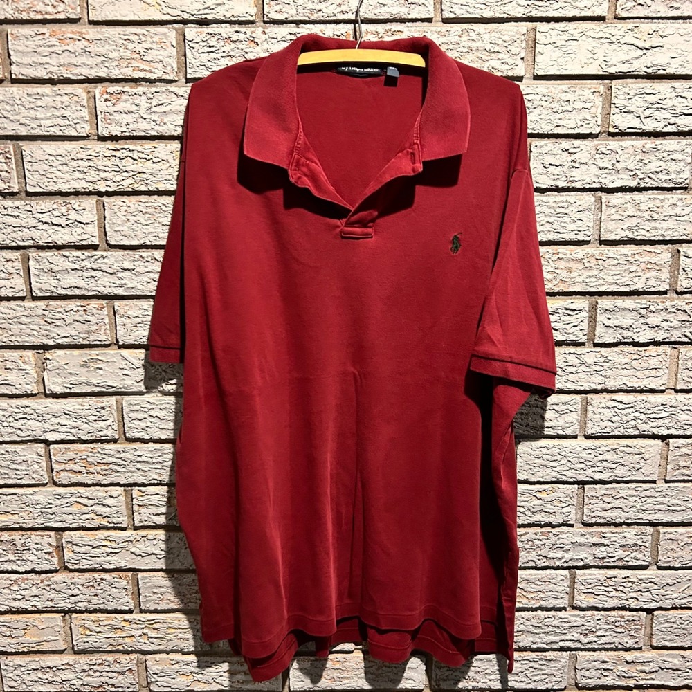 Polo Ralph Lauren Mens Burgandy Short Sleeve Polo Shirt Pony Logo XXL
